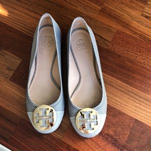 Tory Burch flats - grey polka dot